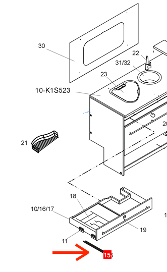 Sada pojezdů lednice 400 mm
