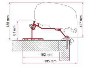 Fiamma ADAPTER CARAVAN ROOF 450