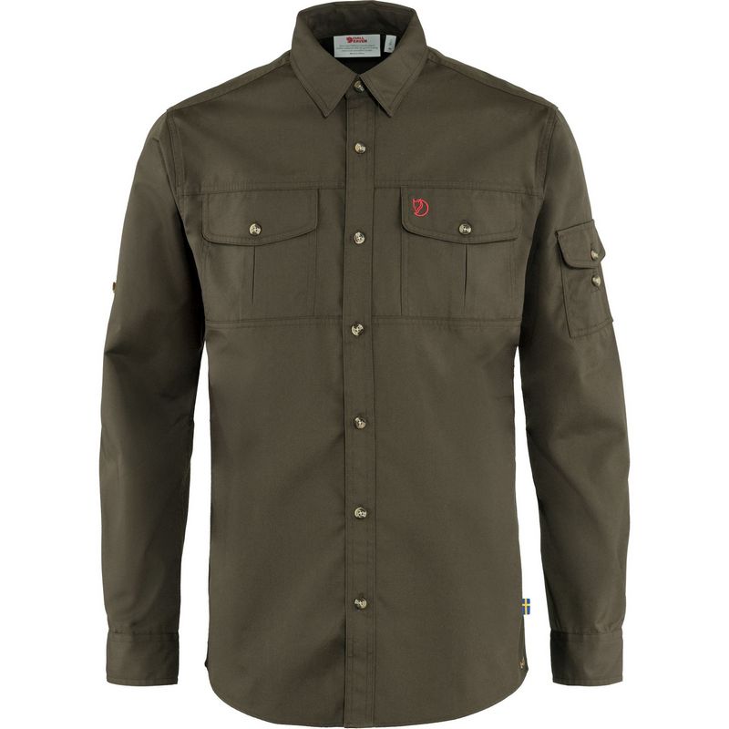 Fjällräven Plátěná košile Singi Trekking Shirt LS M - Dark Olive Velikost: S