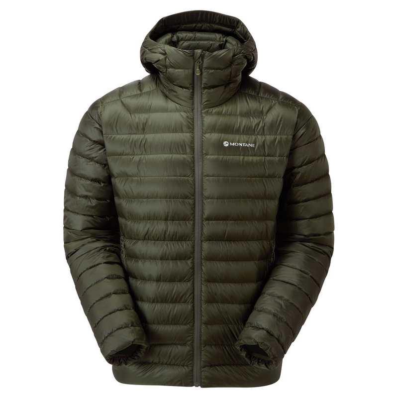 Montane Péřová bunda Anti-Freeze Packable Hooded Down Jacket - Oak Green Velikost: L