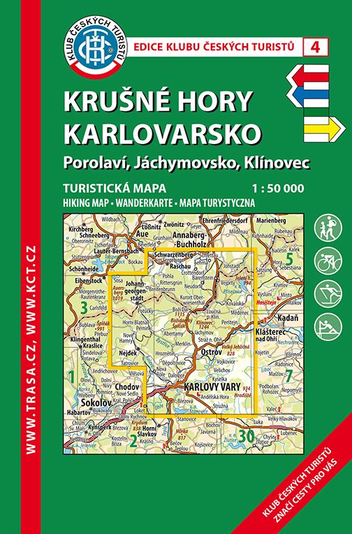 Trasa - KČT Turistická mapa - Krušné hory - Karlovarsko 9. vydání
