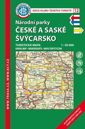 Trasa - KČT Turistická mapa - NP České a Saské Švýcarsko 8. vydání