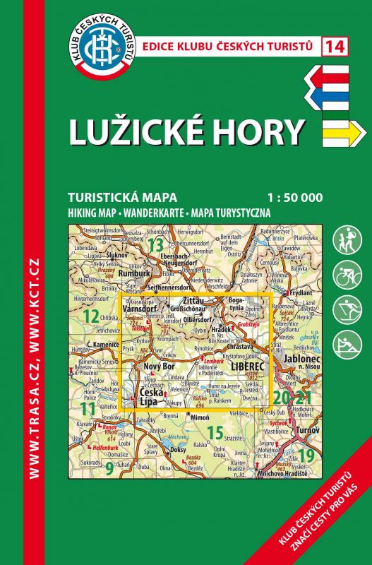 Trasa - KČT Turistická mapa - Lužické hory 9. vydání