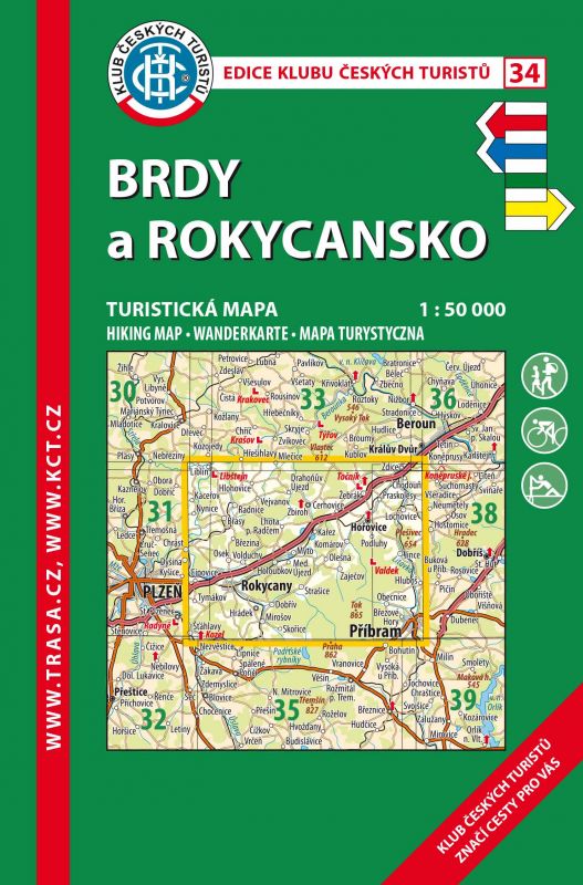 Trasa - KČT Turistická mapa - Brdy a Rokycansko