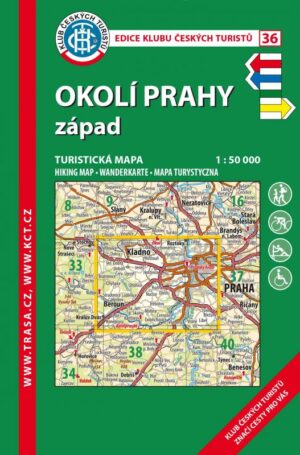 Trasa - KČT Turistická mapa - Okolí Prahy - západ