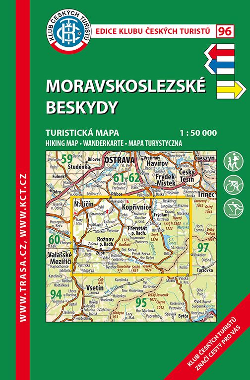 Trasa - KČT Turistická mapa - Moravskoslezské Beskydy