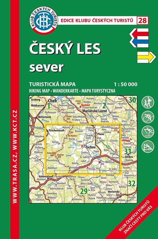 Trasa - KČT Laminovaná turistická mapa - Český les - sever