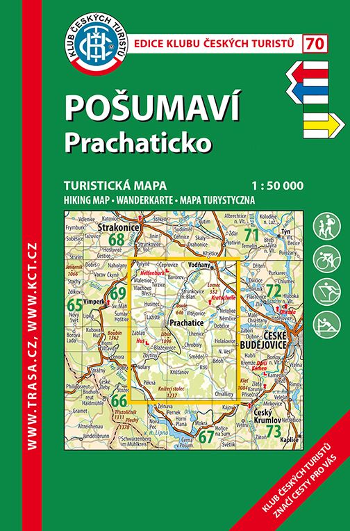 Trasa - KČT Laminovaná turistická mapa - Pošumaví - Prachaticko