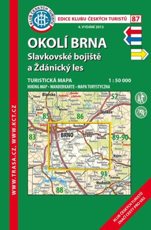Trasa - KČT Laminovaná turistická mapa - Okolí Brna