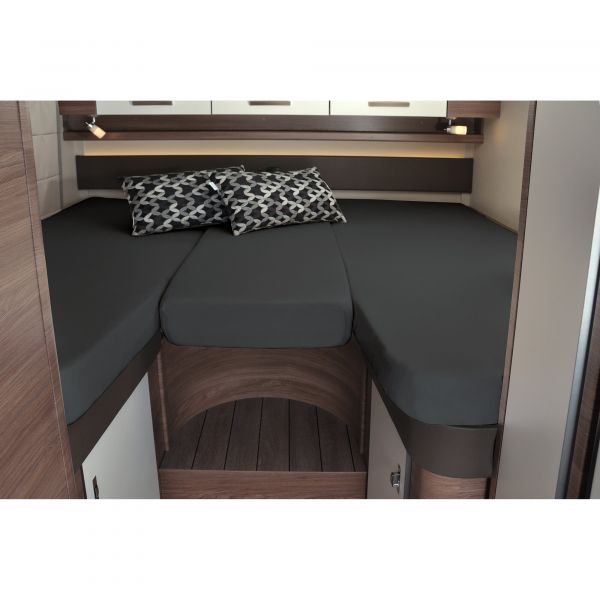 Frankana Freiko 3dílný set prostěradel do karavanu titanová