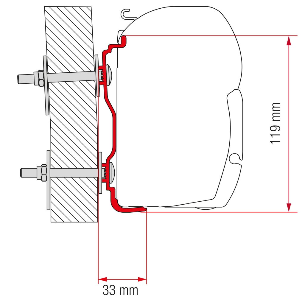 Fiamma Adaptér Hymer 2016 adaptér 400 cm