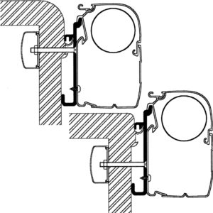 Thule Boční adaptér na Rapido pro markýzy Thule Omnistor 4 m