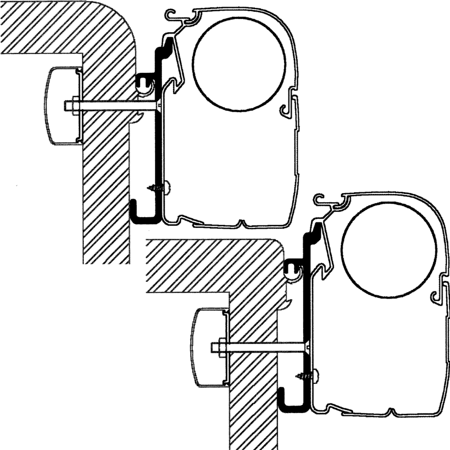 Thule Boční adaptér na Rapido pro markýzy Thule Omnistor 4 m