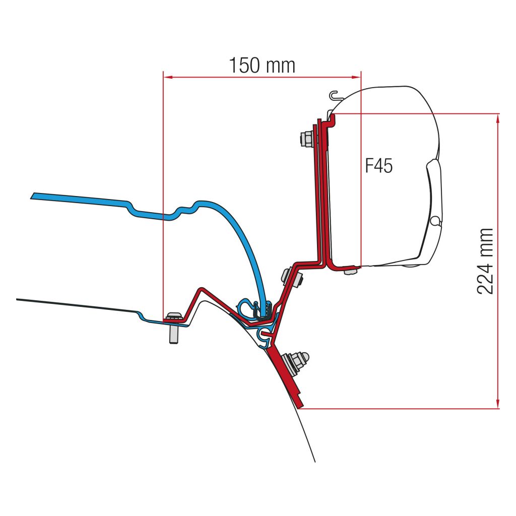 Fiamma Kit adaptérů V-Klasse Marco Polo od roku 2014