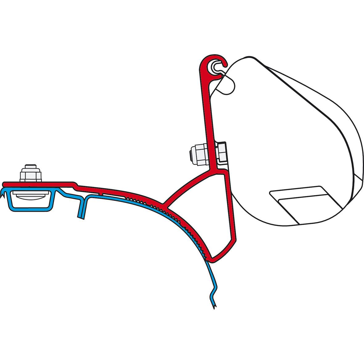 Fiamma Kit adaptérů Fiamma VW T5 Multivan/Transporter (s hliníkovou kolejnicí)
