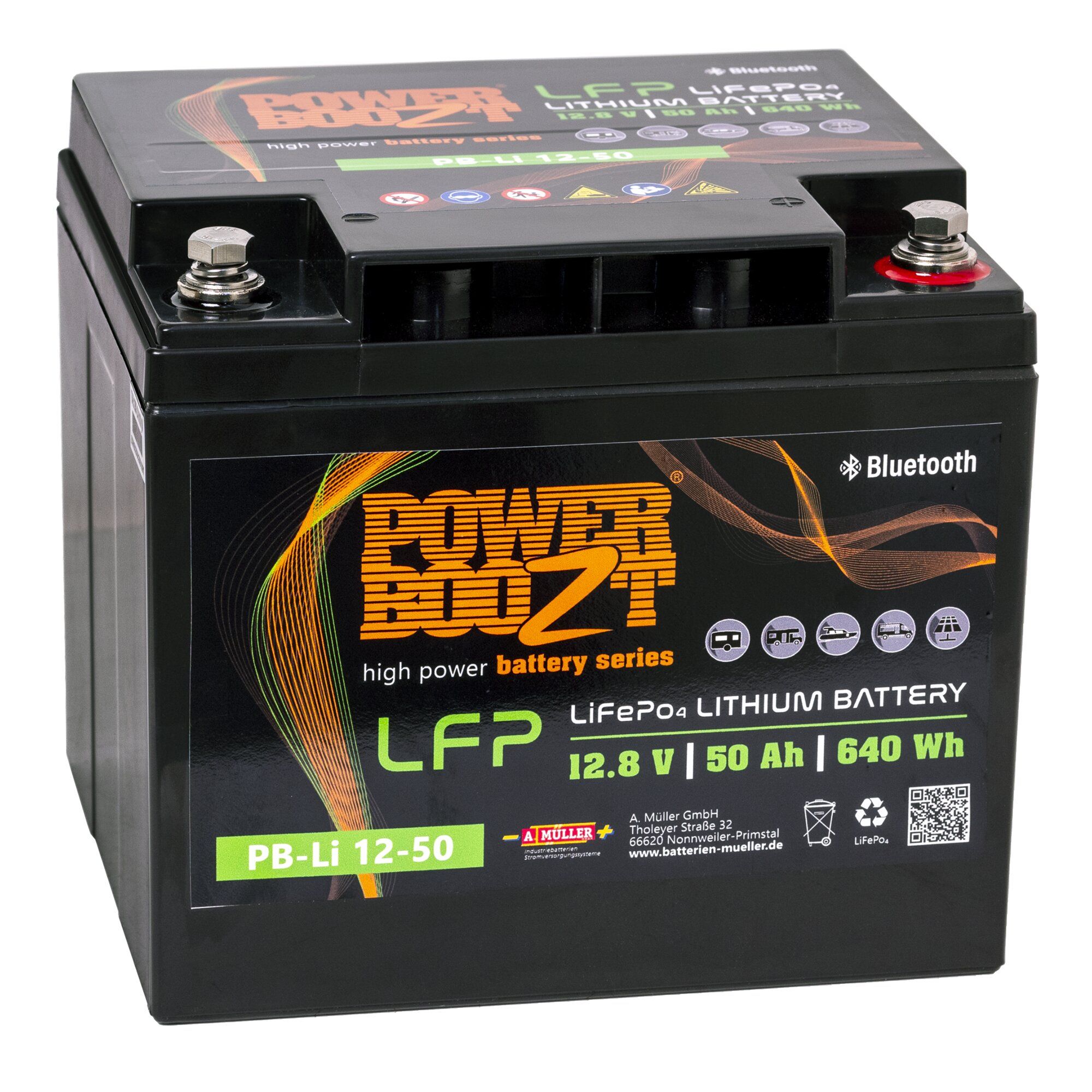 PowerBoozt Lithiová baterie 50 Ah