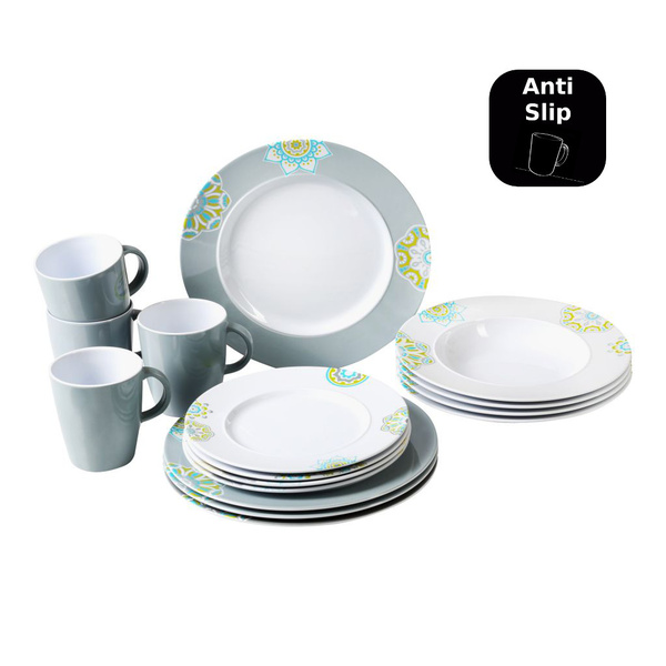 Brunner Melaminová sada nádobí Brunner Sandhya 16 dílná sada