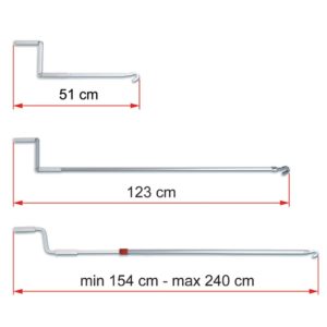 Fiamma Náhradní hliníkové kliky pro markýzy Fiamma 51 cm