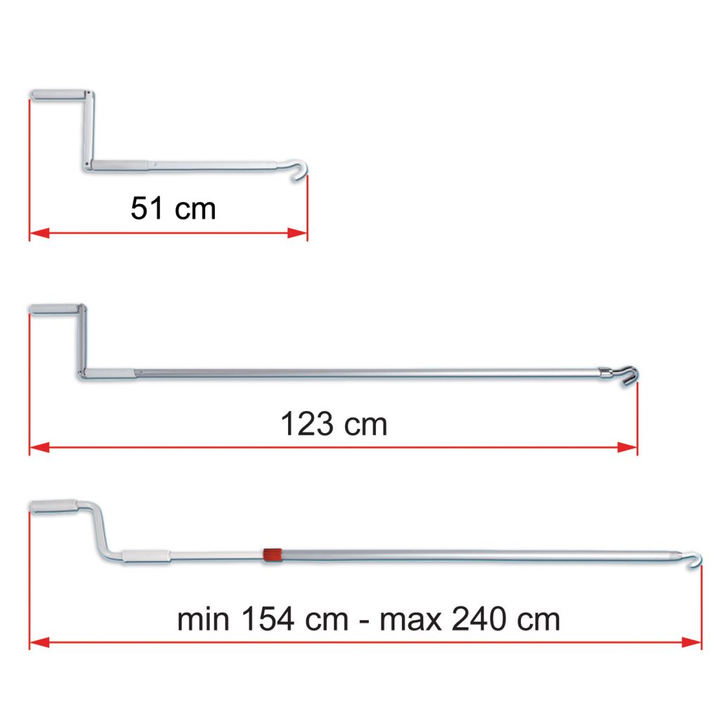 Fiamma Náhradní hliníkové kliky pro markýzy Fiamma 123 cm