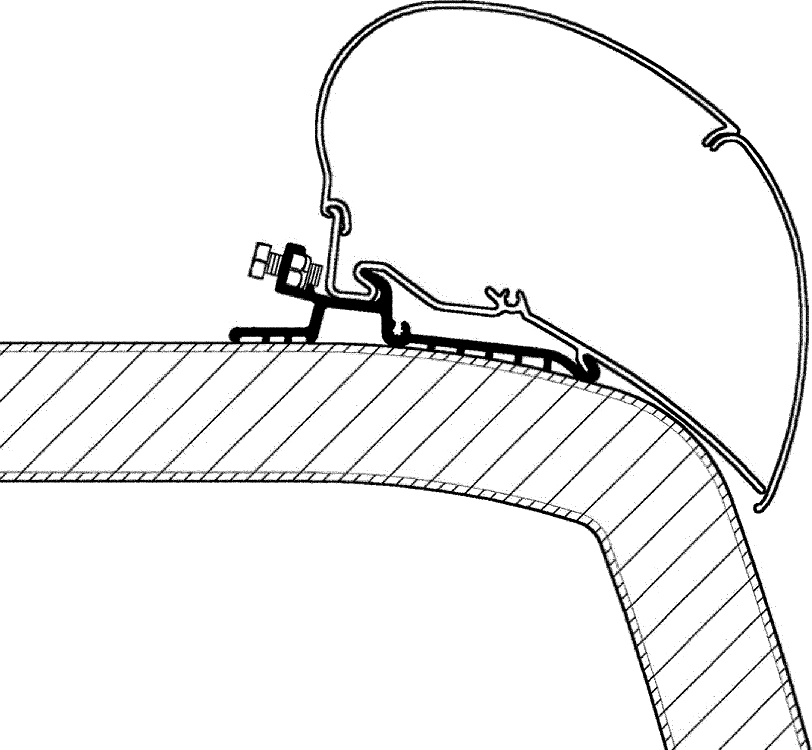 Thule Střešní adaptér Hymer SX pro markýzy Thule Omnistor 5