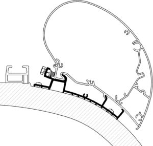 Thule Střešní adaptér pro Carthago Chic na markýzy Thule Omnistor 5.5 m