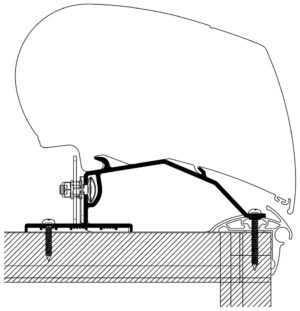 Thule Střešní adaptér pro markýzu Omnistor na karavany 1 m
