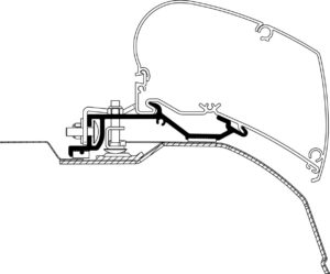Thule Střešní adaptér pro markýzy Omnistor 6 na Fiat Ducato H2 3