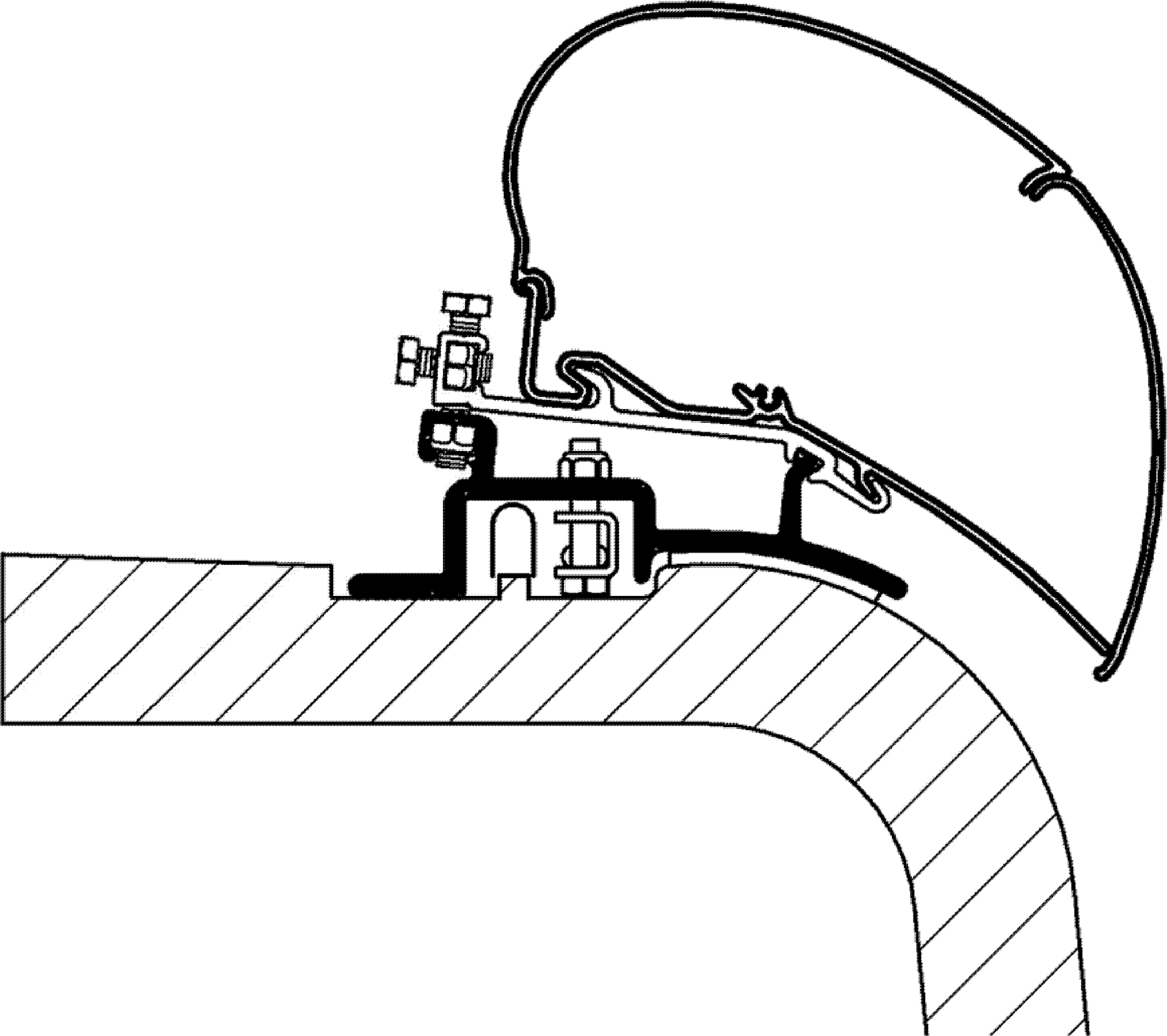 Thule Střešní adaptér pro markýzy Omnistor pro Fiat Ducato r.v do 06/2006