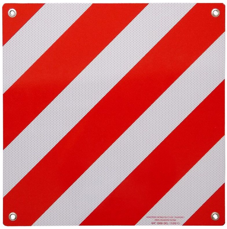 Menbaa Výstražný terč hliníkový 50x50 cm pro Itálii