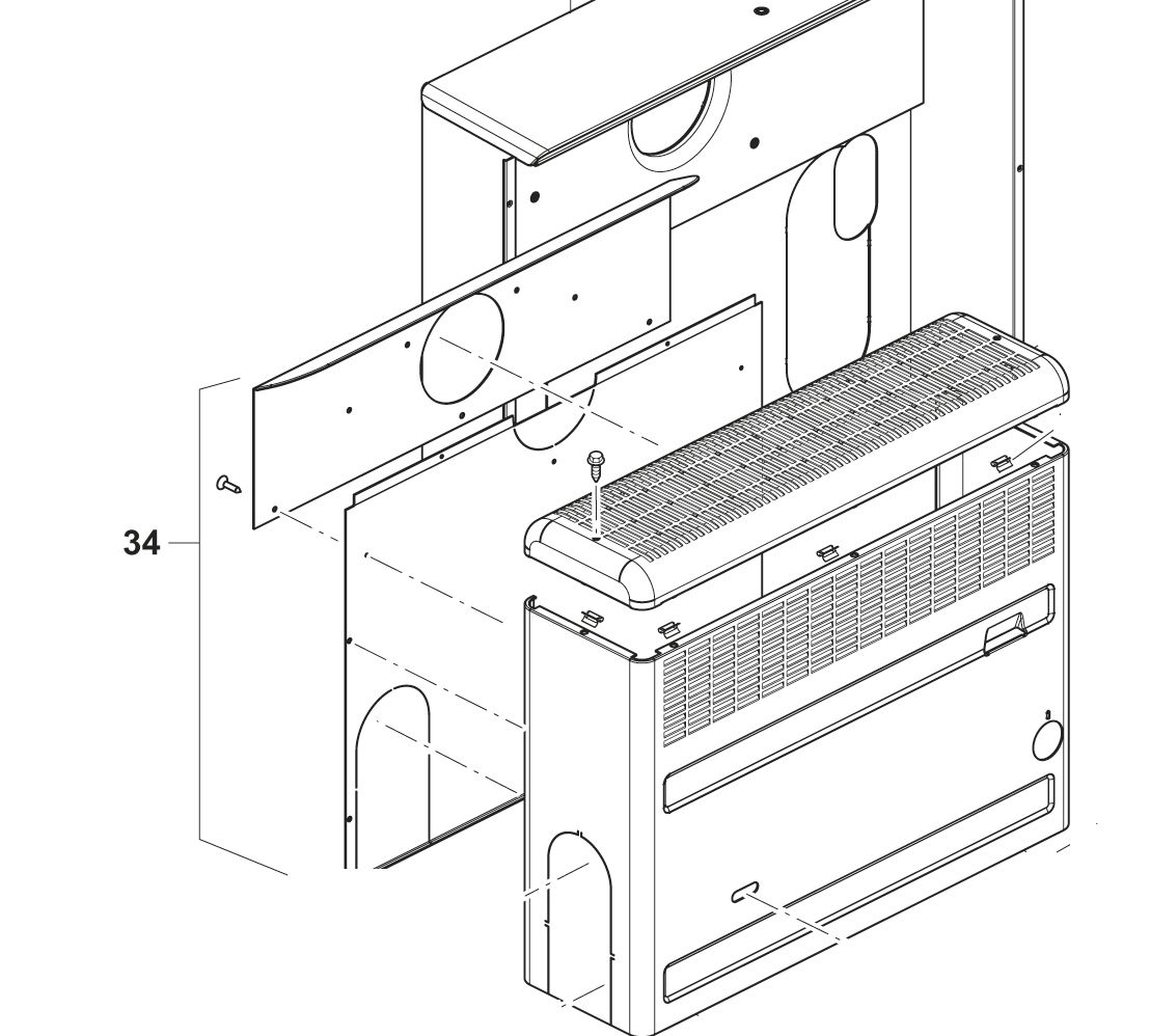 Truma Zadní panel s tepelným deflektorem pro topení S 2200 pravostranná
