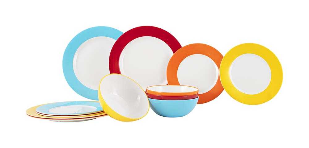 Gimex Duhová sada nádobí Colour Line 12 dílná sada