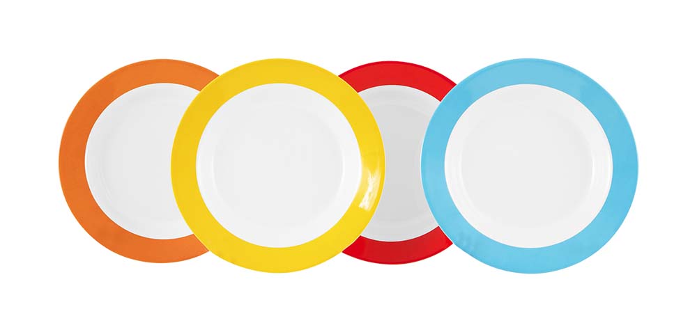 Gimex Duhová sada nádobí Colour Line 4 x hluboký talíř