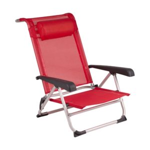 Bo-Camp Plážové křeslo Saint-Tropez červená