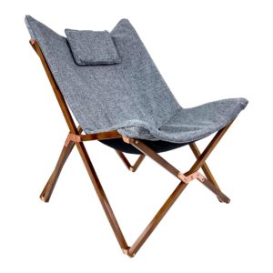 Bo-Camp Relaxační kempingové křeslo Bloomsbury M - šedá