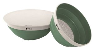 Outwell Sada multifunkčních skládacích misek Collaps tmavě zelená