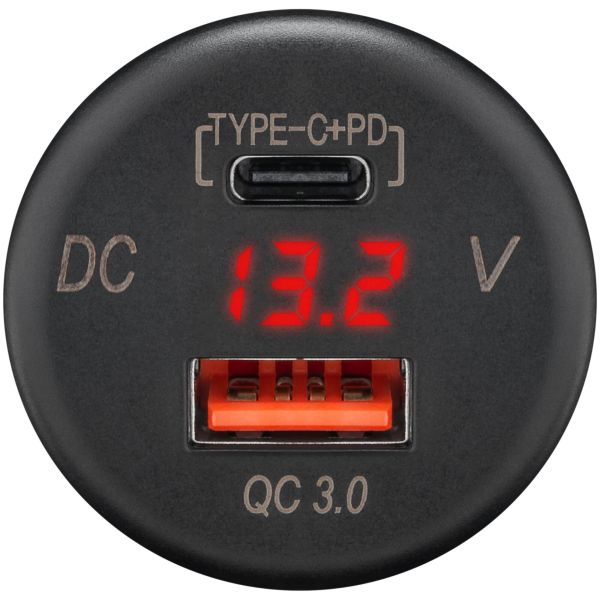 Wentronic Solutions Vestavná dvojitá USB A+C nabíječka Wentronic