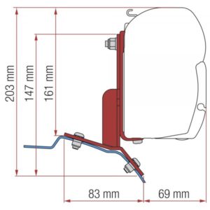 Fiamma Kit adaptérů F35/F45 pro Ford Custom (2012 – ...)