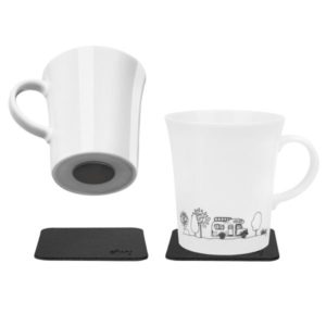 Silwy Porcelánový magnetický hrneček bílá s potiskem