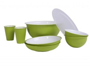 Omada Set plastového nádobí Sanaliving zelený 8 dílná sada