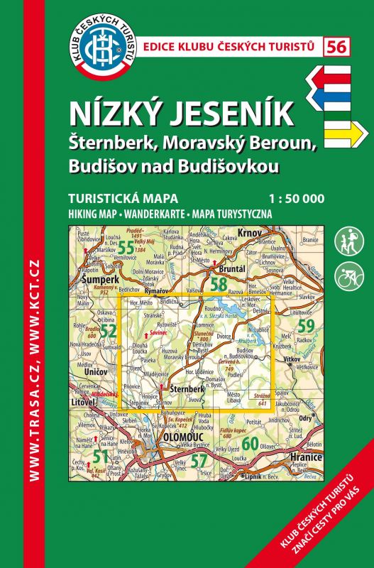 Trasa - KČT Turistická mapa - Nízký Jeseník
