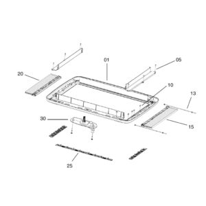 Dometic Kompletní vnitřní rám okna Midi-Heki/Style s kličkou