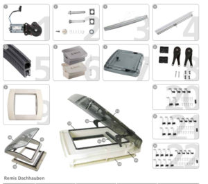 Remis Střešní okno REMItop vario II – náhradní díly 7. Acrylic Spare Hood