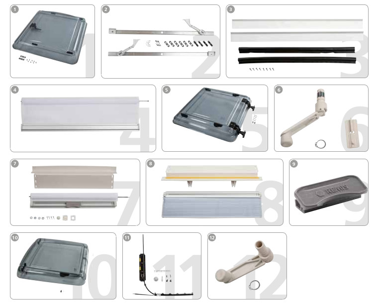 Remis Střešní okno Remi Top II – náhradní díly 3. Seal Set 600 x 600