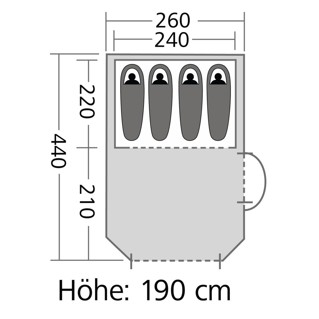 High Peak Tunelový stan Meran 4
