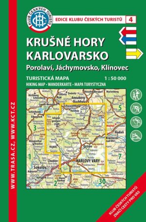 Trasa - KČT Laminovaná turistická mapa - Krušné hory - Karlovarsko 9. vydání