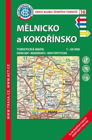 Trasa - KČT Laminovaná turistická mapa - Mělnicko a Kokořínsko