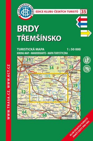 Trasa - KČT Laminovaná turistická mapa - Brdy