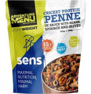 Adventure Menu + SENS - Cvrččí proteinové penne v omáčce s fazolemi