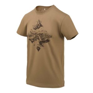 Helikon-Tex® Tričko Helikon T-Shirt (Mountain Stream) - U.S. Brown Velikost: M