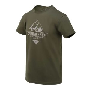 Helikon-Tex® Tričko Helikon T-Shirt (Outback Life) - Taiga Green Velikost: M